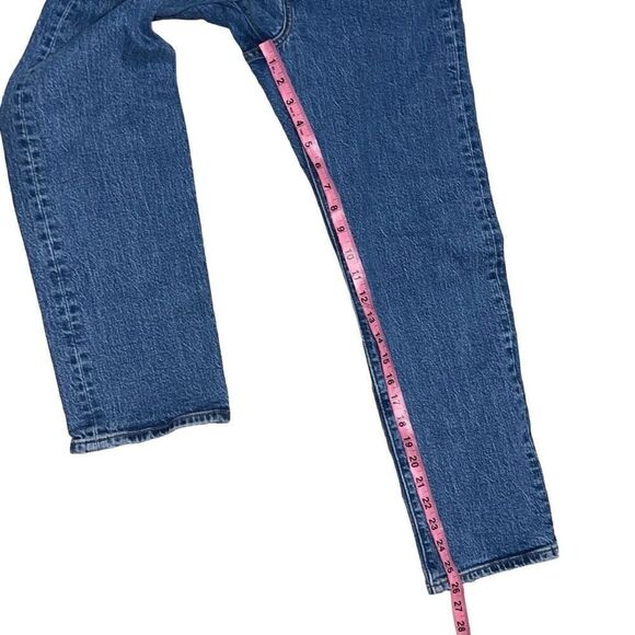 Levi’s Premium Denim Wedgie Straight Button Fly Jeans Medium Wash sz 27 L26 - Picture 7 of 8
